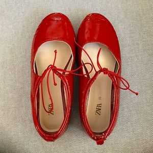 Zara red shiny shoes